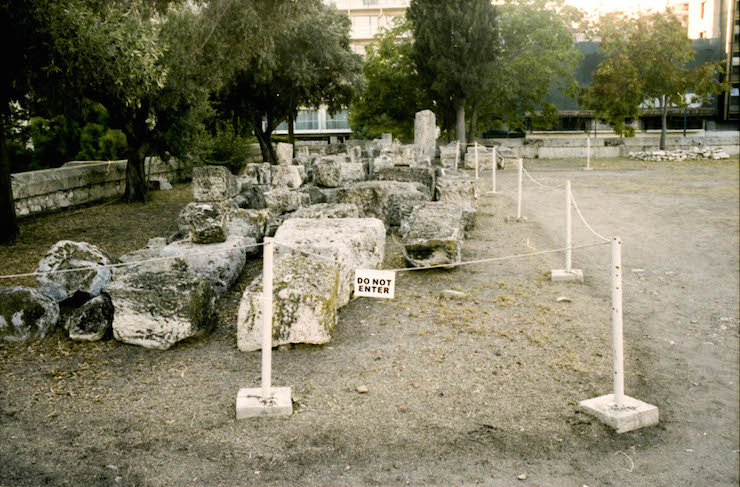 Do Not Enter - pile of rubble, Temple of Olympian Zeus, Athens